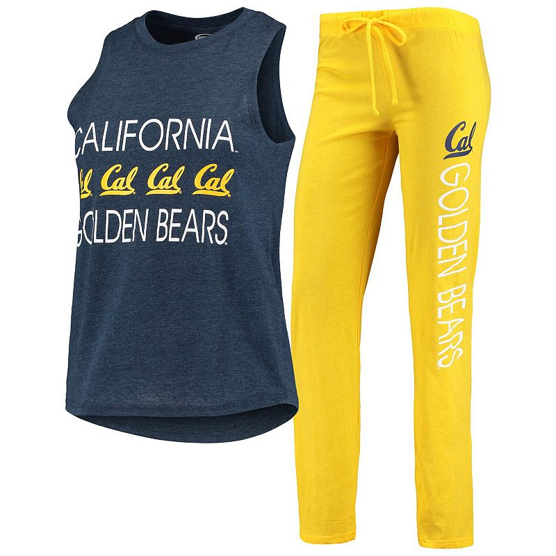 Womens Concepts Sport Navy/Gold Cal Bears Team Tank Top & Pants Sleep Set,