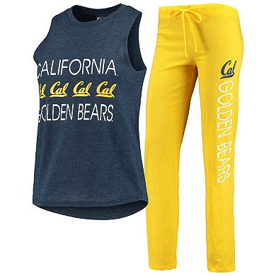 Women's Concepts Sport Navy/Gold Cal Bears Team Tank Top & Pants Sleep Set