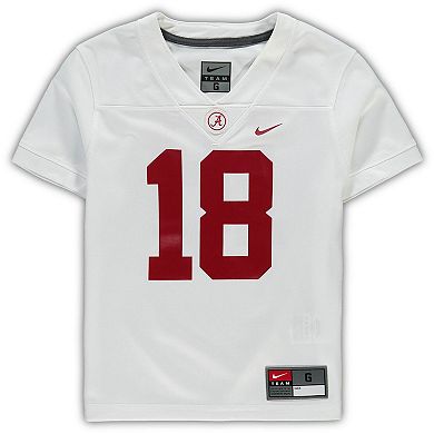 Preschool Nike #18 White Alabama Crimson Tide Untouchable Football Team Jersey