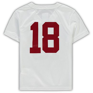 Preschool Nike #18 White Alabama Crimson Tide Untouchable Football Team Jersey