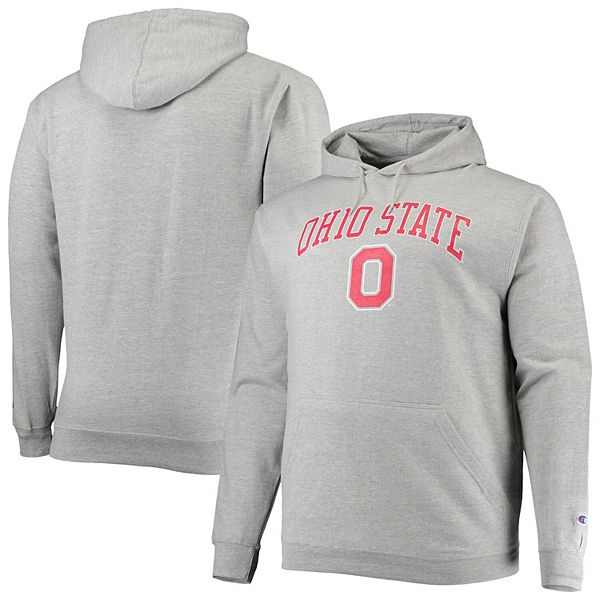 Men's Champion Heather Gray Ohio State Buckeyes Arch Pill Sweatshirt Size: 3XL