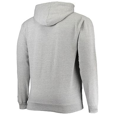 Men's Champion Heather Gray Ohio State Buckeyes Big & Tall Arch Over Logo Powerblend Pullover Hoodie