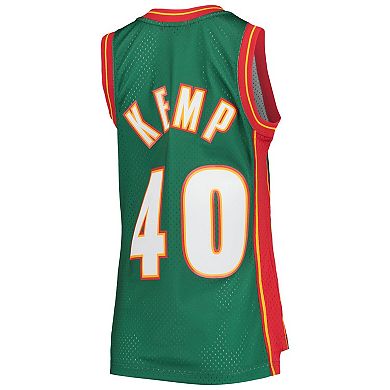Women's Mitchell & Ness Shawn Kemp Green Seattle SuperSonics 1995-96 Hardwood Classics Swingman Jersey