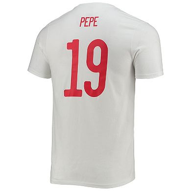 Men's adidas Nicolas Pepe White Arsenal Amplifier Name & Number T-Shirt