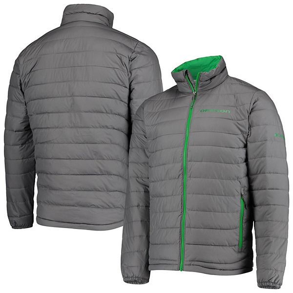 Men's Columbia Gray Oregon Ducks Powder Lite Omni-Heat Reflective Full ...