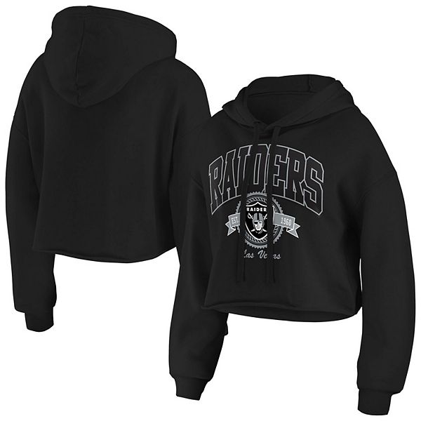 Las Vegas Raiders WEAR by Erin Andrews Women's Oversized Pullover  Sweatshirt - White