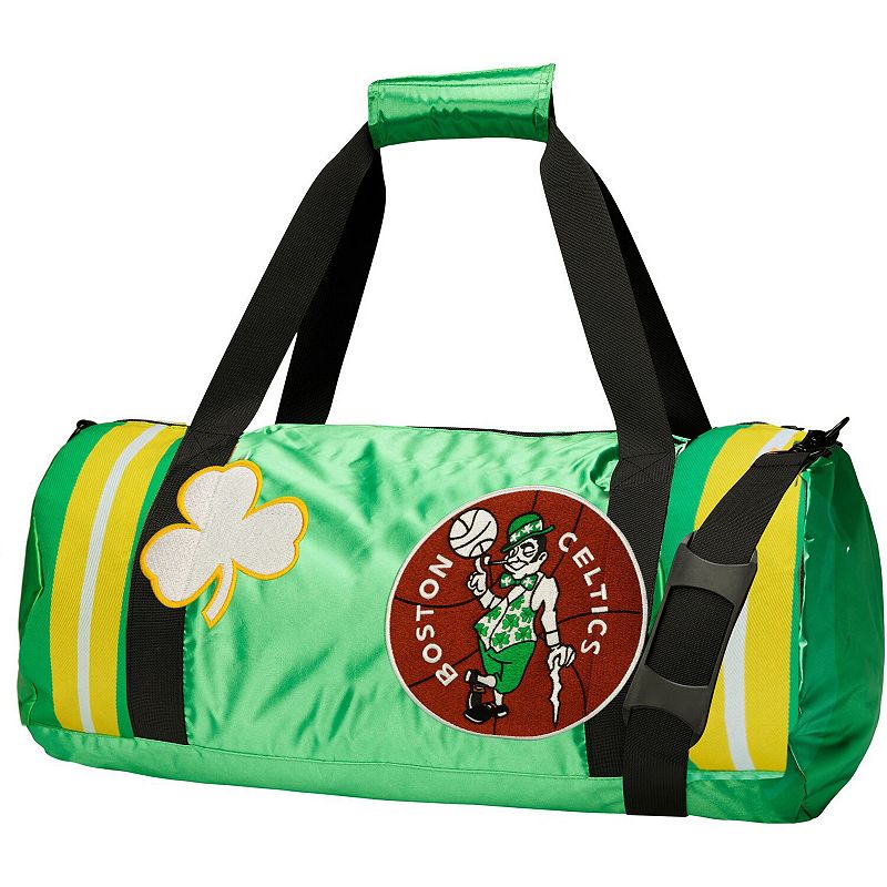 Mitchell & Ness Boston Celtics Satin Duffel Bag, Green