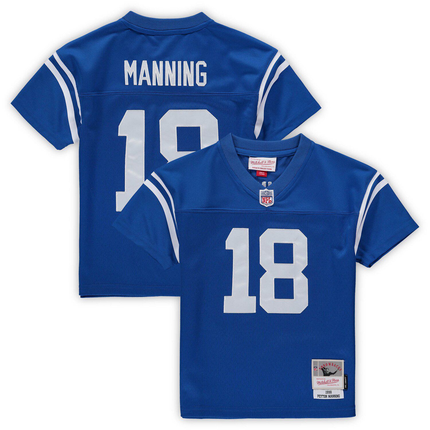 Youth Mitchell & Ness Peyton Manning Orange Denver Broncos 2015 Retired  Player Legacy Jersey