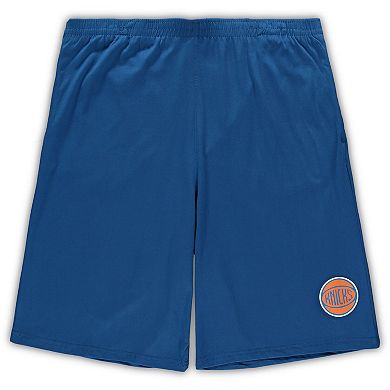 Men's Concepts Sport Orange/Blue New York Knicks Big & Tall T-Shirt & Shorts Sleep Set