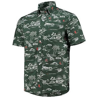 Men's Reyn Spooner Green Miami Hurricanes Classic Button-Down Shirt