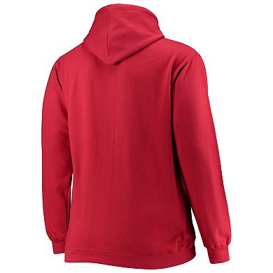 Men's Champion Crimson Alabama Crimson Tide Big & Tall Arch Over Logo Powerblend Pullover Hoodie