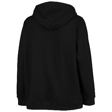 Women's Black Ohio State Buckeyes Plus Size Notch Neck Team Pullover Hoodie