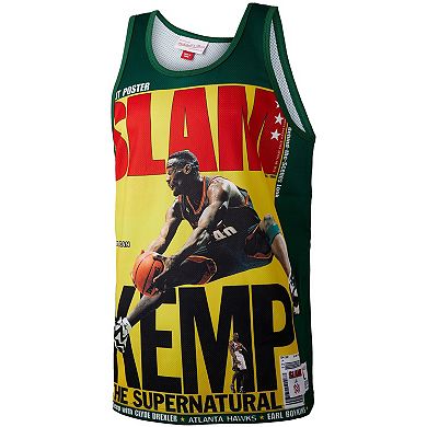 Men's Mitchell & Ness Shawn Kemp Green Seattle SuperSonics Slam Player Tank Top