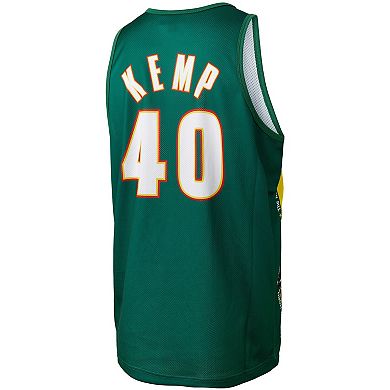 Men's Mitchell & Ness Shawn Kemp Green Seattle SuperSonics Slam Player Tank Top