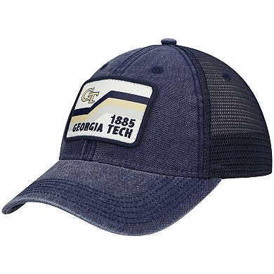Men's Navy Georgia Tech Yellow Jackets Sun & Bars Dashboard Trucker Snapback Hat