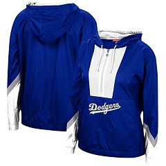 Women's Mitchell & Ness Royal Los Angeles Dodgers Windbreaker 2.0 Half-Zip Hoodie Jacket Size: Extra Small