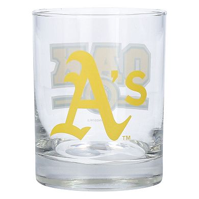 Oakland Athletics Letterman 14oz. Rocks Glass