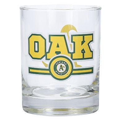 Oakland Athletics Letterman 14oz. Rocks Glass