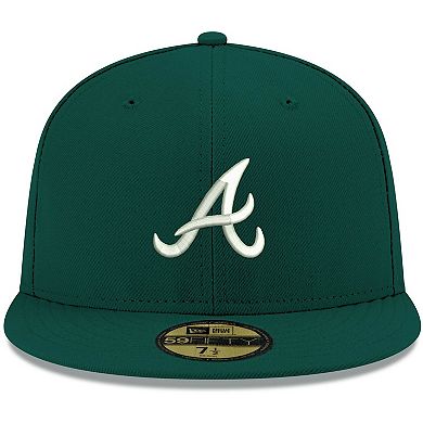 Men's New Era Green Atlanta Braves White Logo 59FIFTY Fitted Hat