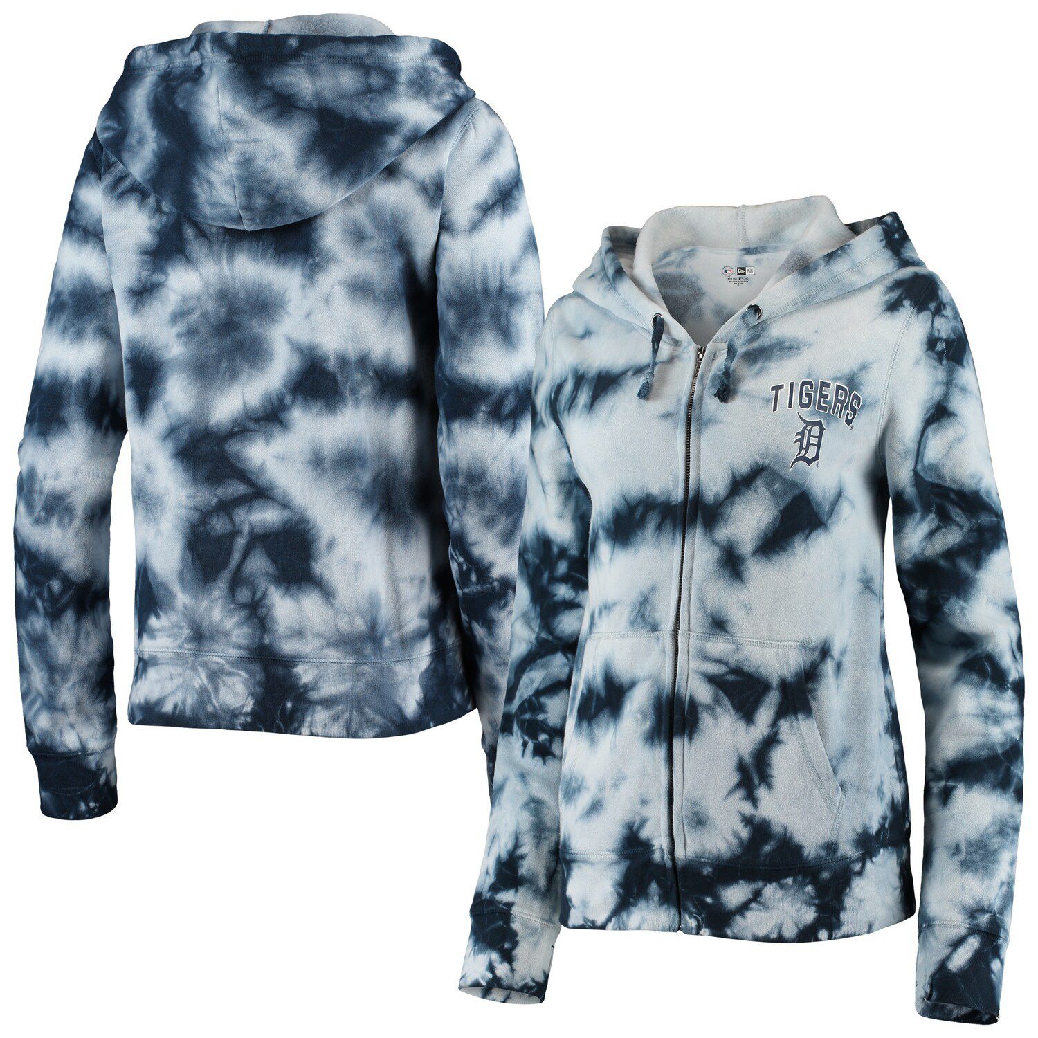 Men's New Era Royal New York Giants Team Tie-Dye Pullover Hoodie