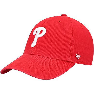 Youth '47 Red Philadelphia Phillies Team Logo Clean Up Adjustable Hat
