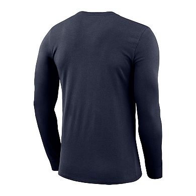 Men's Nike Navy BYU Cougars School Logo Legend Performance Long Sleeve T-Shirt