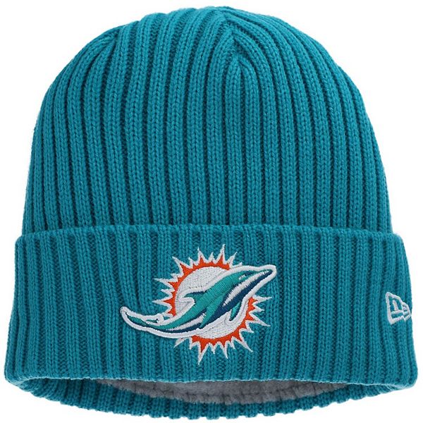 Toddler New Era Aqua Miami Dolphins Logo Core Classic Cuffed Knit Hat