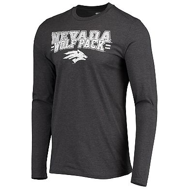 Men's Concepts Sport Navy/Heathered Charcoal Nevada Wolf Pack Meter Long Sleeve T-Shirt & Pants Sleep Set