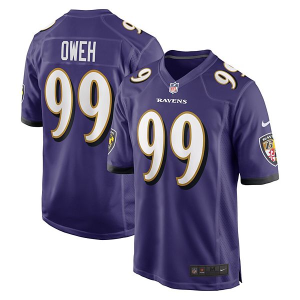 Men's Nike Odafe Oweh Purple Baltimore Ravens 2021 NFL Draft First Round  Pick Game Jersey