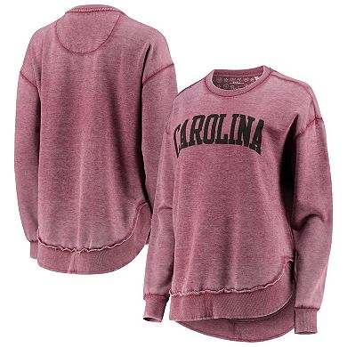 Women's Pressbox Garnet South Carolina Gamecocks Vintage Wash Pullover Sweatshirt