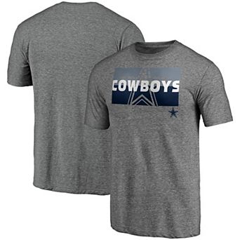 Men's Fanatics Branded Heathered Gray Dallas Cowboys Block Party Square Off Tri-Blend T-Shirt