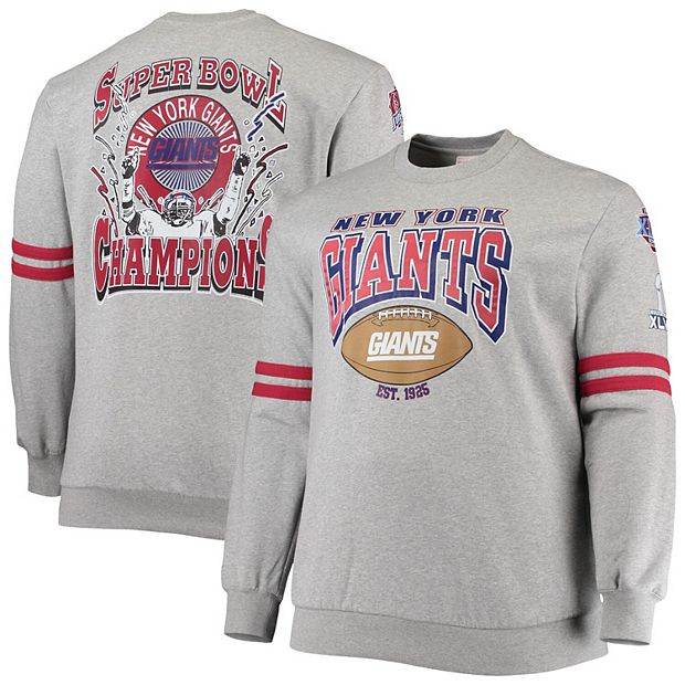 New York Giants Mitchell & Ness All Over Print Crew Pullover