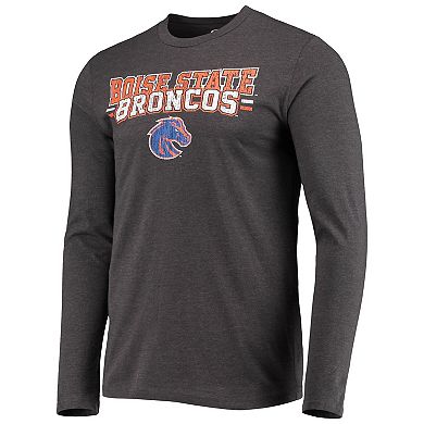 Men's Concepts Sport Royal/Heathered Charcoal Boise State Broncos Meter Long Sleeve T-Shirt & Pants Sleep Set