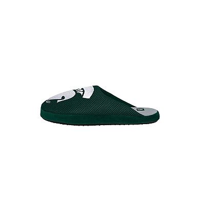Youth FOCO Michigan State Spartans Big Logo Colorblock Mesh Slippers