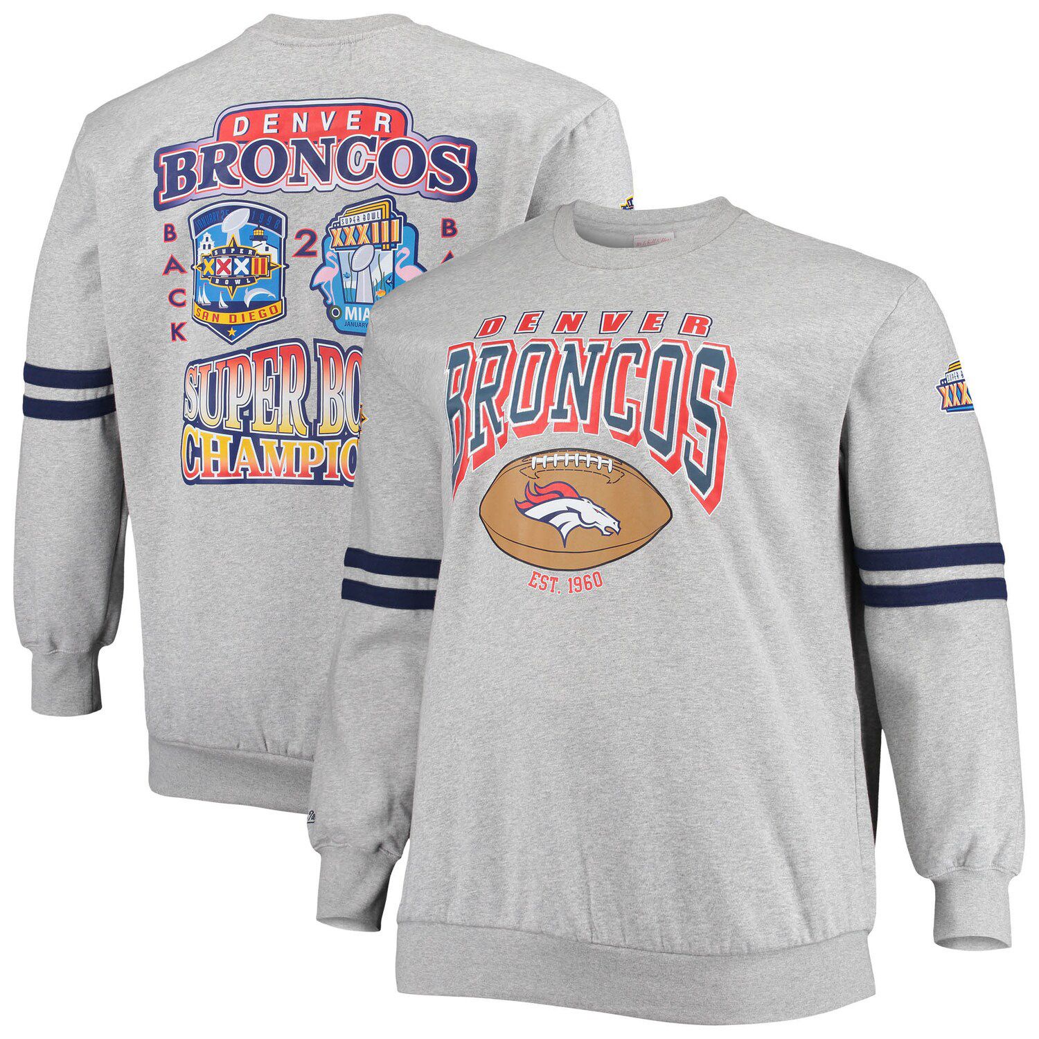 Denver Broncos Concepts Sport Women's Granite Knit Pullover Sweatshirt -  Cream/Navy