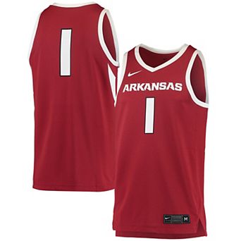 Men's Nike #34 Crimson Arkansas Razorbacks Replica Jersey