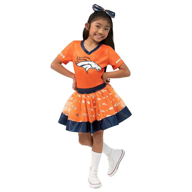 Girls Youth Orange Denver Broncos Spirit Two-Piece Cheerleader Set