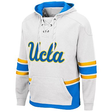 Men's Colosseum White UCLA Bruins Lace Up 3.0 Pullover Hoodie