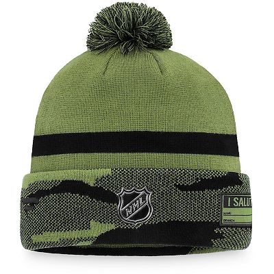 Men s Fanatics Branded Camo Philadelphia Flyers Military Appreciation Cuffed Knit Hat with Pom