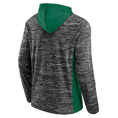 Men's Fanatics Branded Charcoal/Kelly Green Dallas Stars Instant Replay Space-Dye Pullover Hoodie