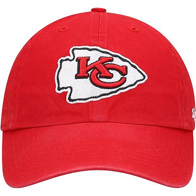 Youth '47 Red Kansas City Chiefs Logo Clean Up Adjustable Hat
