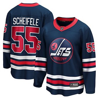 Men's Fanatics Branded Mark Scheifele Navy Winnipeg Jets 2021/22 Alternate Premier Breakaway Player Jersey