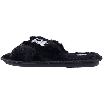 Women's FOCO Brooklyn Nets Script Cross Slide Slippers