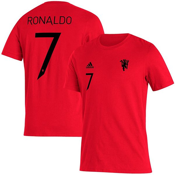 Men's Cristiano Ronaldo Red Manchester United Name & Number T-Shirt