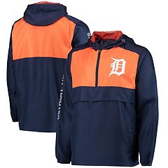 Men's Navy Detroit Tigers Big and Tall Tricot Track Full-Zip Jacket