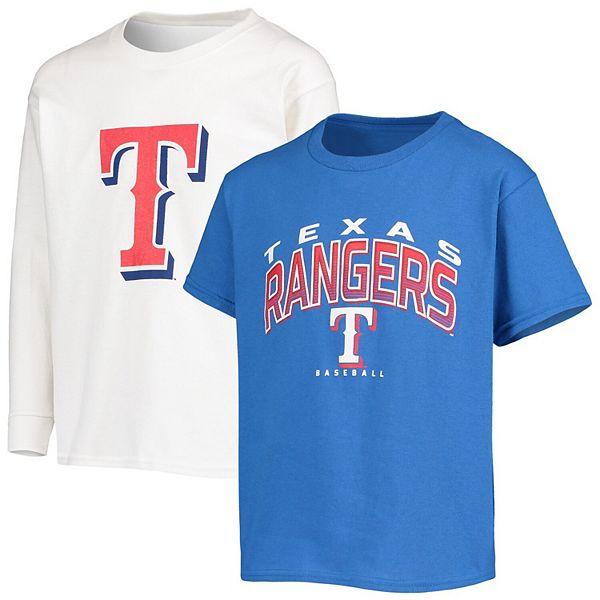 Texas Rangers Stitches Youth Team Logo Jersey - Royal