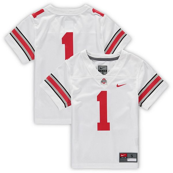 Preschool Nike #1 White Ohio State Buckeyes Untouchable Football Jersey