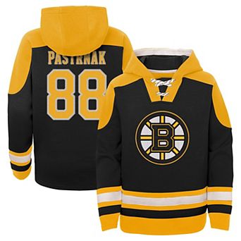 Youth David Pastrnak Black Boston Bruins Ageless Must-Have V-Neck Name & Number Pullover Hoodie