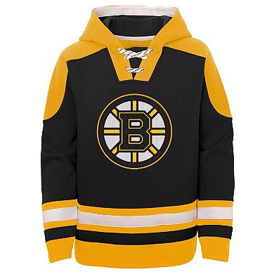 Youth David Pastrnak Black Boston Bruins Ageless Must-Have V-Neck Name & Number Pullover Hoodie