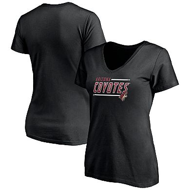 Women's Fanatics Branded Black Arizona Coyotes Plus Size Mascot In Bounds V-Neck T-Shirt